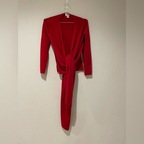 EUC Neiman Marcus Cashmere Sweater Red Sz. S/M - Picture 2 of 6